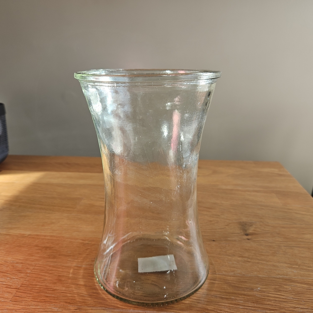Hurricane Style Clear Glass Modern Flower Vase